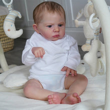 画像をギャラリービューアに読み込む, Weighted Cloth Body 23 Inches Reborn Toddler Doll Realistic Newborn Baby Doll Boy Silicone Muneca Reborn
