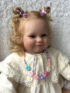 24 Inch Cuddly Reborn Toddler Girl Maddie Soft Silicone Cloth Body Reborn Baby Doll Newborn Cuddly Baby Doll That Look Real Gift for Kids