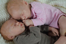 Загрузить изображение в средство просмотра галереи, 18 Inch Real Life Sleeping Reborn Baby Dolls Girls Twins Soft Silicone Lifelike Reborn Baby Doll Realistic Newborn Baby Dolls Twins Gift for Kids

