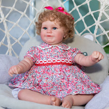 Carregar imagem no visualizador da galeria, 24&quot; Reborn Toddler Girl Doll Soft Silicone Cloth Body Reborn Baby Doll Newborn Cuddly Baby Doll
