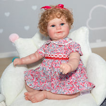 Загрузить изображение в средство просмотра галереи, 24&quot; Reborn Toddler Girl Doll Soft Silicone Cloth Body Reborn Baby Doll Newborn Cuddly Baby Doll
