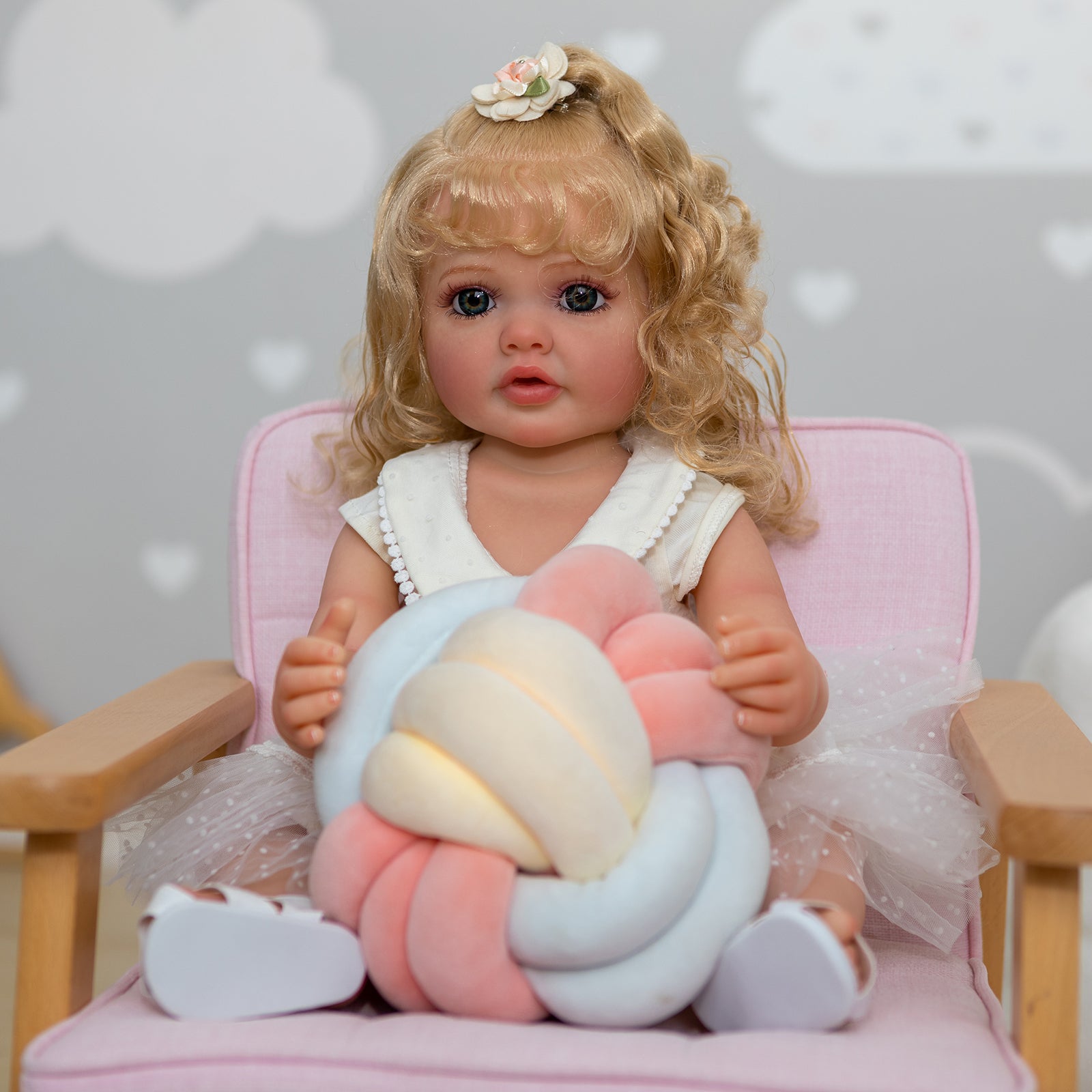 Reborn Baby Dolls Silicone Full Vinyl Body Grils 22 Inch Realistic
