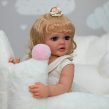 Загрузить изображение в средство просмотра галереи, Reborn Baby Dolls Silicone Full Vinyl Body Grils 22 Inch Realistic Newborn Baby Doll Anatomically Correct Gift Set for Kids Age 3+

