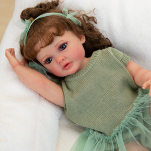 Reborn Baby Dolls Silicone Full Body Grils 22inch Realistic Newborn Toddler Doll Anatomically Correct Washable Toy Gifts for Age 3+