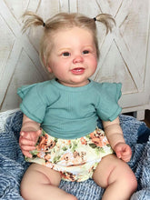 Carregar imagem no visualizador da galeria, 24 inch Weighted Reborn Toddler Dolls Girl Realistic Newborn Baby Doll Handmade Reborn Baby Dolls with Visible Veins and Capillaries
