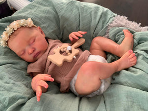 Real Reborn Baby Dolls Sleeping Soft Silicone 19 Inch Reborn Baby Girl Doll Preemie Lifelike Reborn Baby Doll Toddler