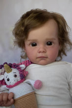 Laden Sie das Bild in den Galerie-Viewer, Reborn Toddler Girl Silicone Vinyl Reborn Baby Doll 24 Inch Newborn Babies Weighted Cloth Body Gift Set Toys for Kids
