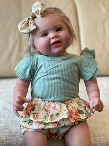 24 inch Weighted Reborn Toddler Dolls Girl Realistic Newborn Baby Doll Handmade Reborn Baby Dolls with Visible Veins and Capillaries