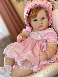Reborn Toddler Newborn Baby Doll Girl Weighted Cloth Body 24 Inch Silicone Reborn Gift for Kids