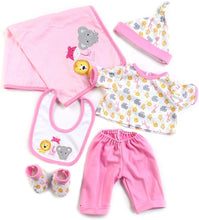 Carregar imagem no visualizador da galeria, Handmade Clothing Set Reborn Dolls Pink Mouse Outfit Suit for 22 Inch Reborn Doll Supplies Reborns Toddler Girl Dolls Accessories
