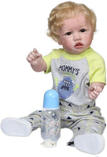 画像をギャラリービューアに読み込む, Silicone Simulation 22 Inch Reborn Baby Boy Doll Real Looking Newborn Baby Dolls Handmade Toy Gift Set
