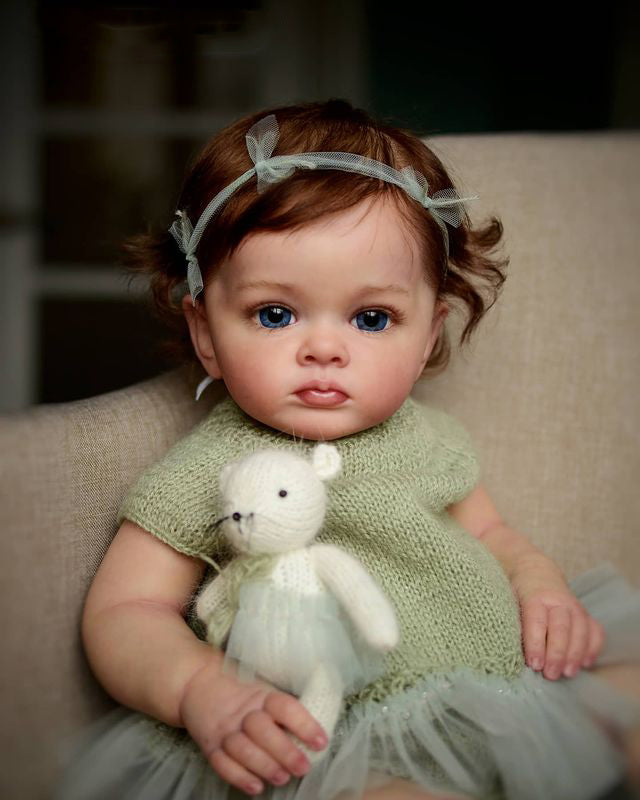 Reborn Toddler with Visible Veins Newborn Baby Doll Girl Tutti 23 Inch Weighted Cloth Body Kids Birthday Gift