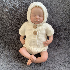19 Inch 48CM Levi Handmade Reborn Baby Doll  Asleep Lifelike Real Cuddly Baby Gift for Kids