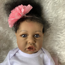 Load image into Gallery viewer, 22&quot; Chloe Black African American Silicone Reborn Baby Dolls Real Lifelike
