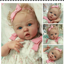 Carica l&#39;immagine nel visualizzatore di Gallery, Weighted 24 Inch Handmade Real Life Reborn Toddler Dolls Silicone Newborn Reborn Baby Doll Girl Finished
