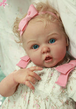 Carica l&#39;immagine nel visualizzatore di Gallery, Weighted 24 Inch Handmade Real Life Reborn Toddler Dolls Silicone Newborn Reborn Baby Doll Girl Finished
