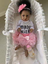 Load image into Gallery viewer, 22&quot; Chloe Black African American Silicone Reborn Baby Dolls Real Lifelike
