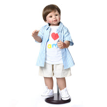 Загрузить изображение в средство просмотра галереи, 28&quot; Hard Vinyl Reborn Toddler Masterpiece Doll Handmade Boy Model Dana
