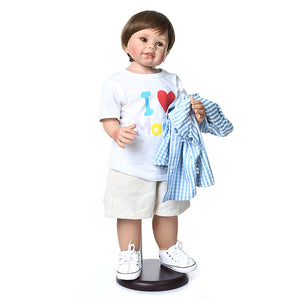 28" Hard Vinyl Reborn Toddler Masterpiece Doll Handmade Boy Model Dana