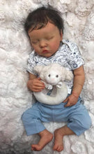 Carica l&#39;immagine nel visualizzatore di Gallery, Sleeping Boy 18&quot; Reborn Baby Doll Silicone Vinyl Handmade
