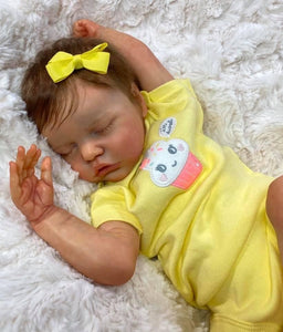 18 Inch Real Looking Reborn Baby Dolls Silicone Soft Vinyl Lifelike Sleeping Newborn Baby Girl