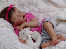 Carica l&#39;immagine nel visualizzatore di Gallery, 18&quot; Sleeping Realistic Reborn Baby Girl Handmade Reborn Baby Doll
