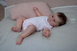 20" Realistic Newborn Baby Doll Alva Soft Silicone Reborn Baby Dolls Simulation Child Gift
