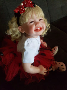 24 Inch Handmade Painted Silicone Reborn Toddler Girl Dolls Realistic Newborn Reborn Baby Doll Weighted Cloth Body