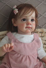 画像をギャラリービューアに読み込む, Reborn Toddler Girl Silicone Baby Doll Maggie 24 Inch Newborn Babies Weighted Cloth Body Gift Set Toys for Kids
