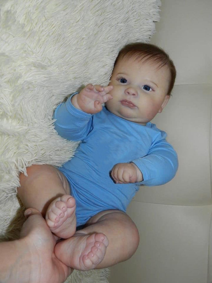24 Inch Cuddly Weighted Reborn Baby Doll Soft Silicone Baby Doll Toddler Reborn Boy