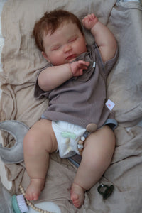 Weighted Reborn Baby Doll Soft Silicone Baby Doll Huggable Cloth Body 60cm Toddler Size