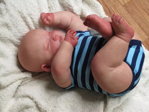 Reborn Baby Dolls Gene Full Silicone Body Newborn Boy Baby Doll Washable 20 Inch Cuddly Doll Antomically Correct