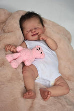 画像をギャラリービューアに読み込む, 19 Inch Real Baby Reborn Dolls Sleeping Cute Smiling Silicone Reborn Baby Girl Doll Preemie Lifelike Reborn Baby Doll Toddler
