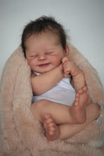 画像をギャラリービューアに読み込む, 19 Inch Real Baby Reborn Dolls Sleeping Cute Smiling Silicone Reborn Baby Girl Doll Preemie Lifelike Reborn Baby Doll Toddler
