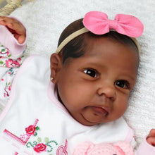 Load image into Gallery viewer, 20&quot; Biracial Reborn Baby Black Skin Girl Soft Body African American Reborn Baby Doll Realistic Newborn Baby Dolls
