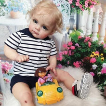 Load image into Gallery viewer, 24 Inch Realistic Toddler Reborn Doll Lifelike Newborn Baby Doll Boy Soft Silicone Cloth Body Reborn Baby Dolls Gift for Kids
