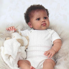 Laden Sie das Bild in den Galerie-Viewer, 22 Inch Reborn Baby Dolls Girl Handmade Black African American Biracial Newborn Baby Doll Girl
