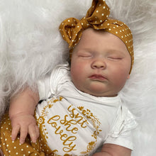 Laden Sie das Bild in den Galerie-Viewer, Gewichtete realistische Reborn-Babypuppe, schlafende weiche Silikon-Babypuppe, 61 cm, wiedergeborenes Kleinkind, Mädchen
