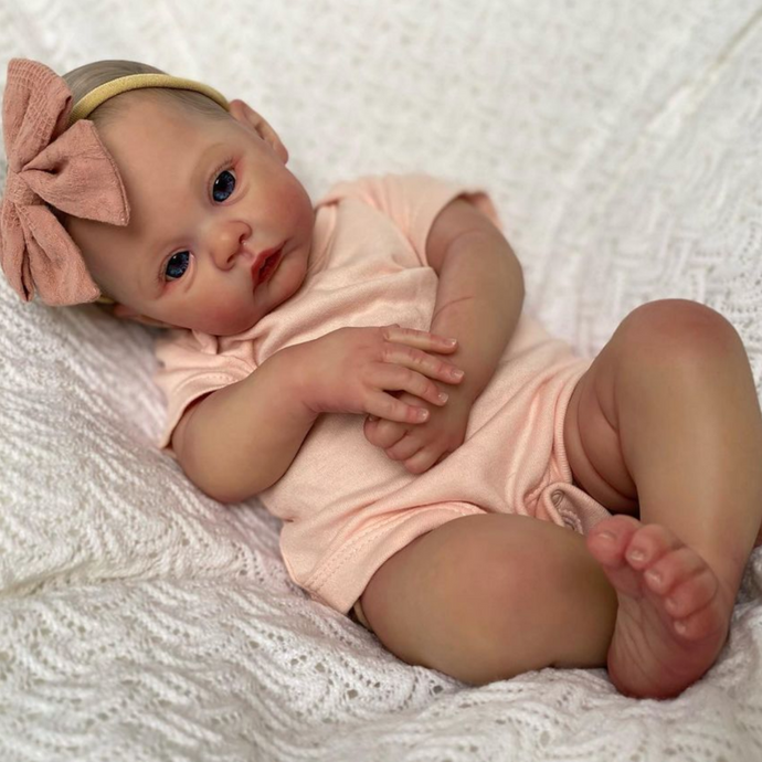 19 Inch Handmade Realistic Reborn Baby Dolls Girl Lifelike Silicone Ba Pinky Reborn