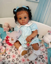 Carregar imagem no visualizador da galeria, 23 Inch Biracial Reborn Toddler Handmade Reborn Babies Black African American Newborn Baby Doll Girl
