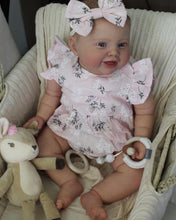 Carregar imagem no visualizador da galeria, 24 inch Weighted Soft Silicone Reborn Toddler Doll Girl Realistic Newborn Baby Doll Visible Veins and Capillaries Handmade Reborn Baby Dolls
