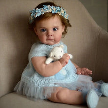 Laden Sie das Bild in den Galerie-Viewer, 24 Inch Realistic Reborn Toddler Doll Lifelike Newborn Baby Doll Girls Soft Silicone Reborn Baby Dolls Girl
