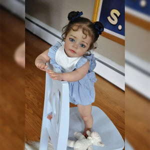 24 Inch Weighted Realistic Reborn Toddler Doll Silicone Huggable Lifelike Newborn Baby Doll Girls Suesue