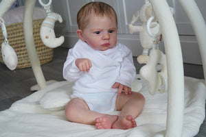 Weighted Cloth Body 23 Inches Reborn Toddler Doll Realistic Newborn Baby Doll Boy Silicone Muneca Reborn