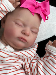 Reborn Baby Dolls Laura Sleeping Soft Silicone Reborn Baby Girl Doll Preemie Lifelike Reborn Baby Doll Reborn Baby Gift for Kids