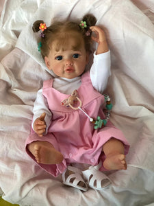 22 Inch Realistic Reborn Baby Doll Girl Betty Handmade Lifelike Soft Silicone Newborn Baby Doll Anatomically Correct