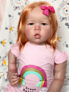 28 Inch 70cm Toddler Girl Reborn Doll Soft Silicone Reborn Baby Doll Newborn Cuddly Baby Doll