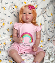 Carregar imagem no visualizador da galeria, 28 Inch 70cm Toddler Girl Reborn Doll Soft Silicone Reborn Baby Doll Newborn Cuddly Baby Doll
